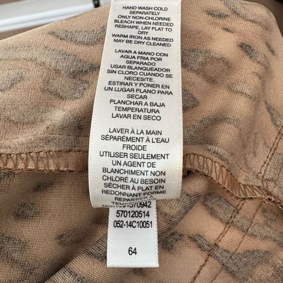 Chicos Size L Fringe Tassel Skirt Animal Print Brown Bachelorette Party Event - Picture 7 of 7